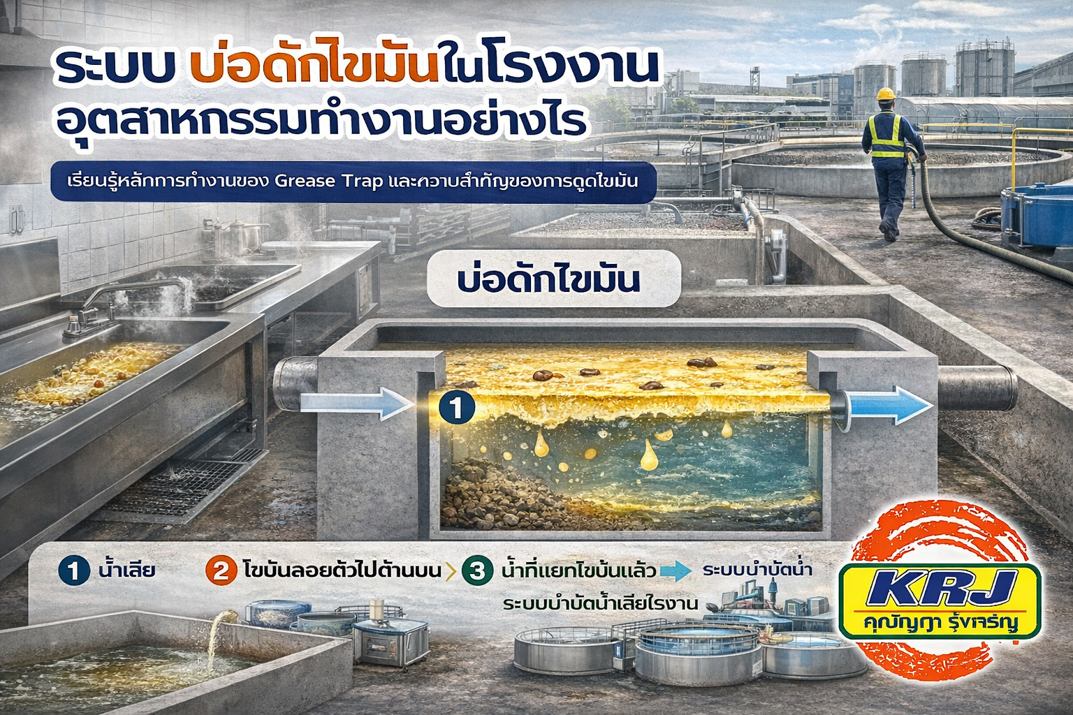 ระบบบ่อดักไขมันในโรงงานอุตสาหกรรมทำงานอย่างไร
