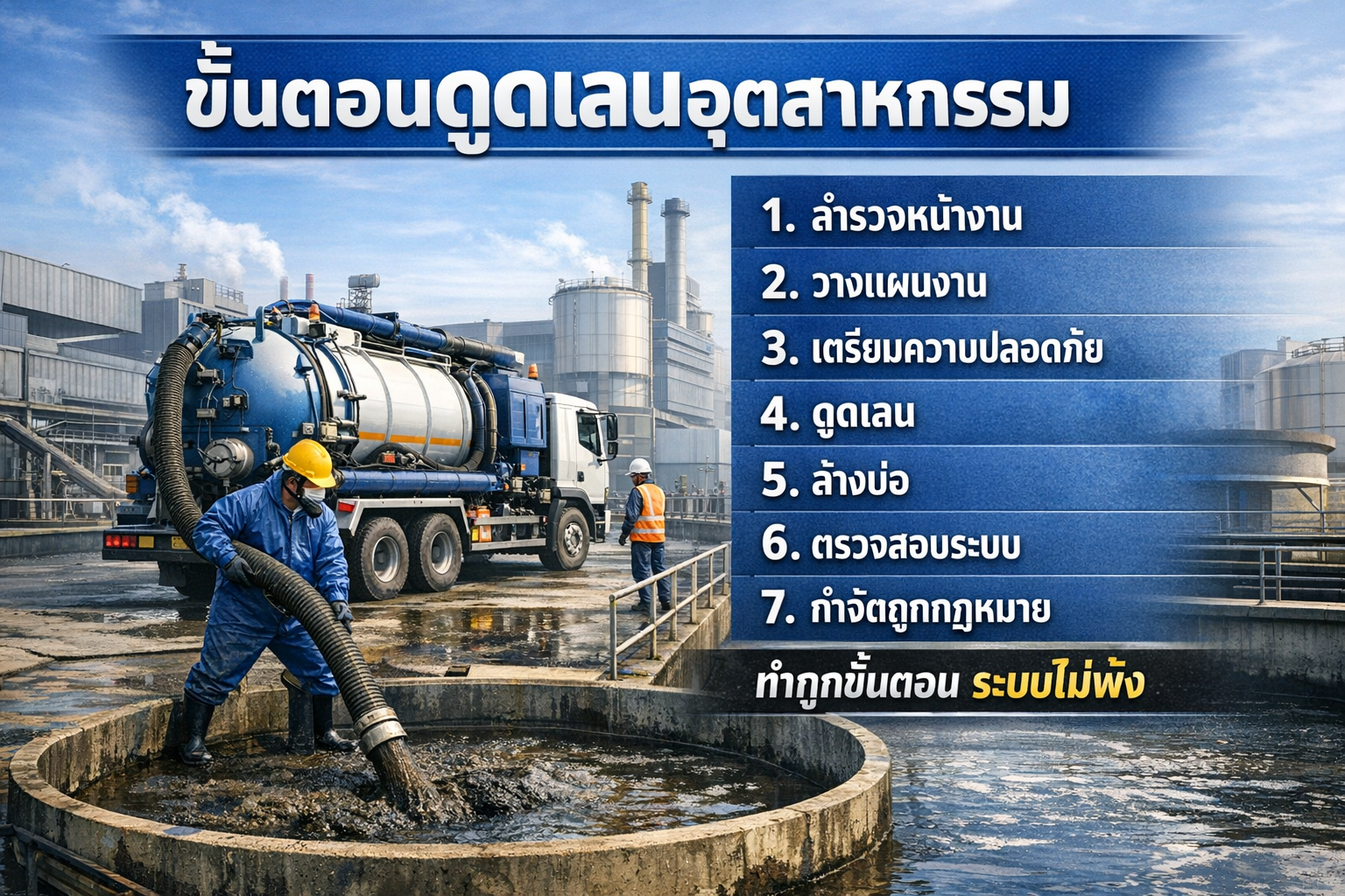 ขั้นตอนการดูดเลนอุตสาหกรรมแบบมืออาชีพ (ครบทุกขั้นตอน)